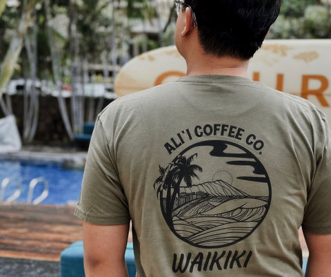 Waikiki T-Shirt (Green w/ Black Logo)