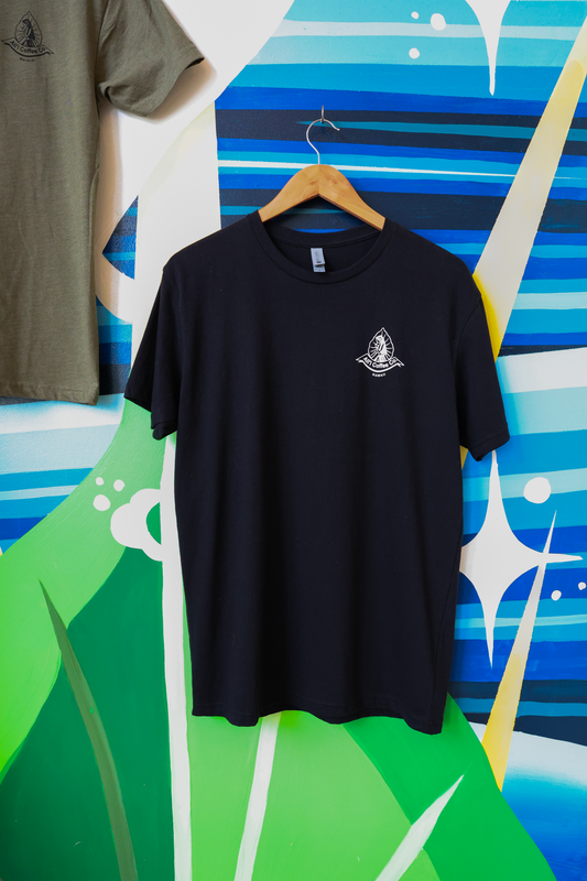 Black T-shirt Aliʻi Coffee Single color (white logo)