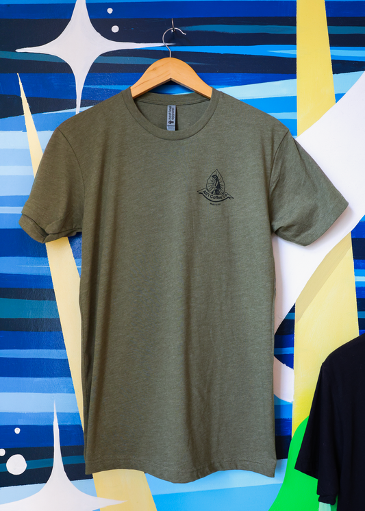 Olive Green T-shirt Waikīkī Logo (black print)